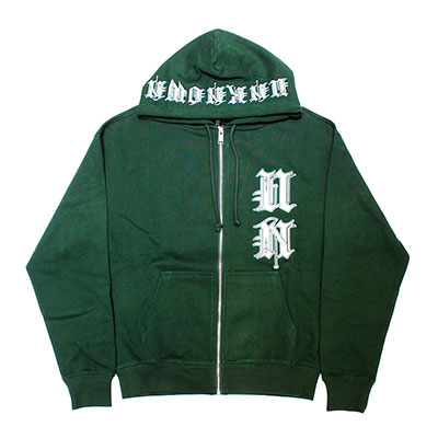 UNKNOWN LONDON(アンノウンロンドン)/ UN FABRIC PATCH HOODIE -GREEN-