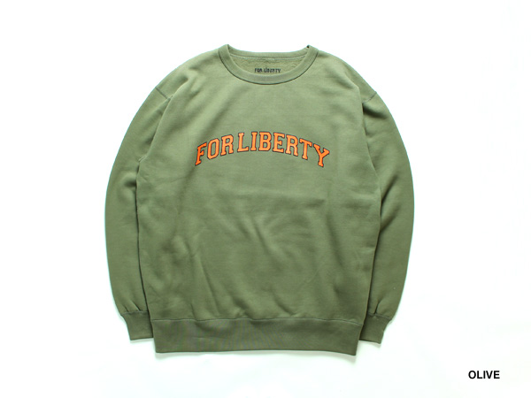 FOR LIBERTY(フォーリバティー)/ COLLEGE LOGO CREW SWEAT -3.COLOR-