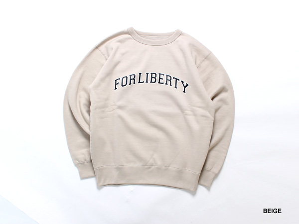 FOR LIBERTY(フォーリバティー)/ COLLEGE LOGO CREW SWEAT -3.COLOR-