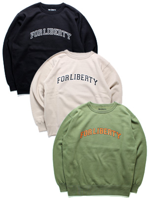 FOR LIBERTY(フォーリバティー)/ COLLEGE LOGO CREW SWEAT -3.COLOR-