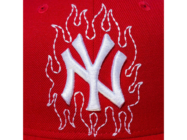 New Era ニューエラ 59fifty ニューヨーク ヤンキース ステッチング ファイアーステッチ スカーレット グレーアンダーバイザー Red Walkin Store Web Shop