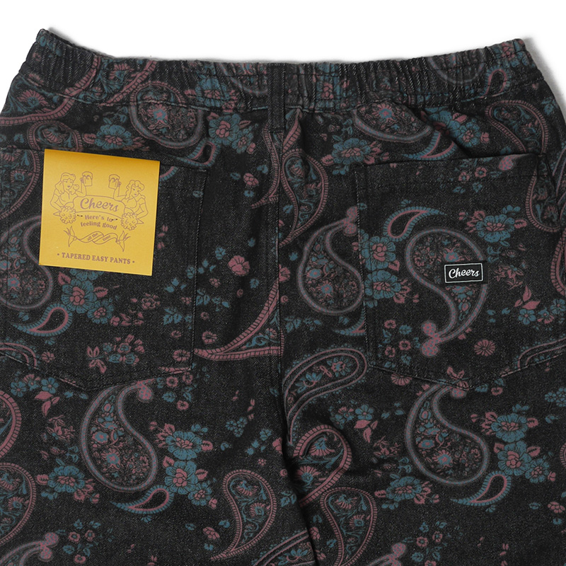 PAISLEY DENIM TEPS -BLACK-