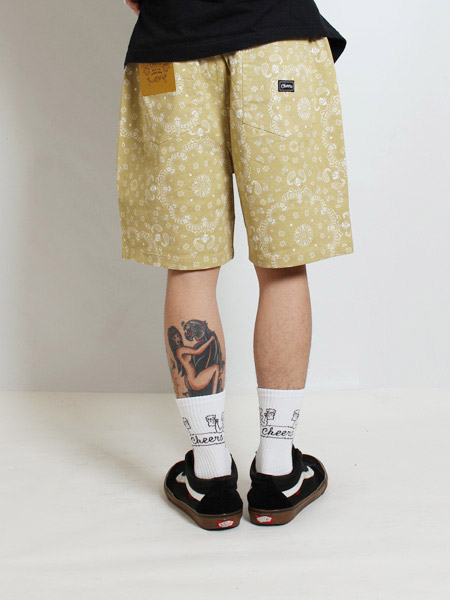 PAISLEY SHORT -BEIGE-