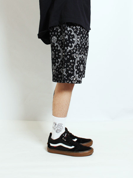 PAISLEY SHORT -BLACK-