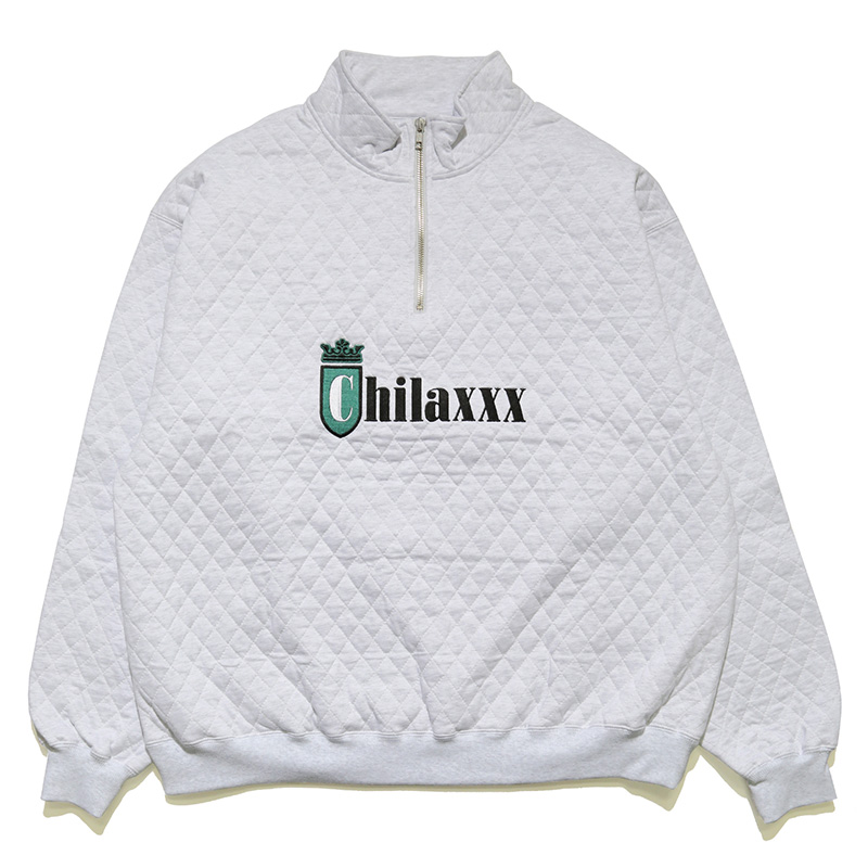 Chilaxxx(チラックス)/ QUILTING HALF ZIP SWEATSHIRT -GREY- | WALKIN