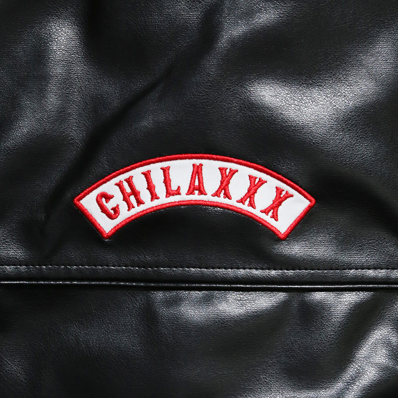 Chilaxxx(チラックス)/ BIKER GANG ECO LEATHER JACKET -BLACK