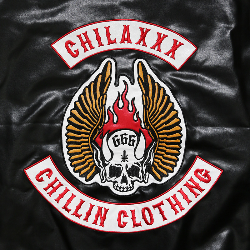 Chilaxxx(チラックス)/ BIKER GANG ECO LEATHER JACKET -BLACK
