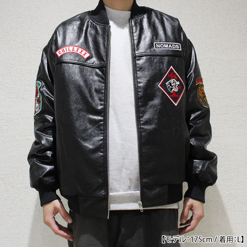 ビタミンカラーのハーモニー TEAM ECO LEATHER JACKET/チーム