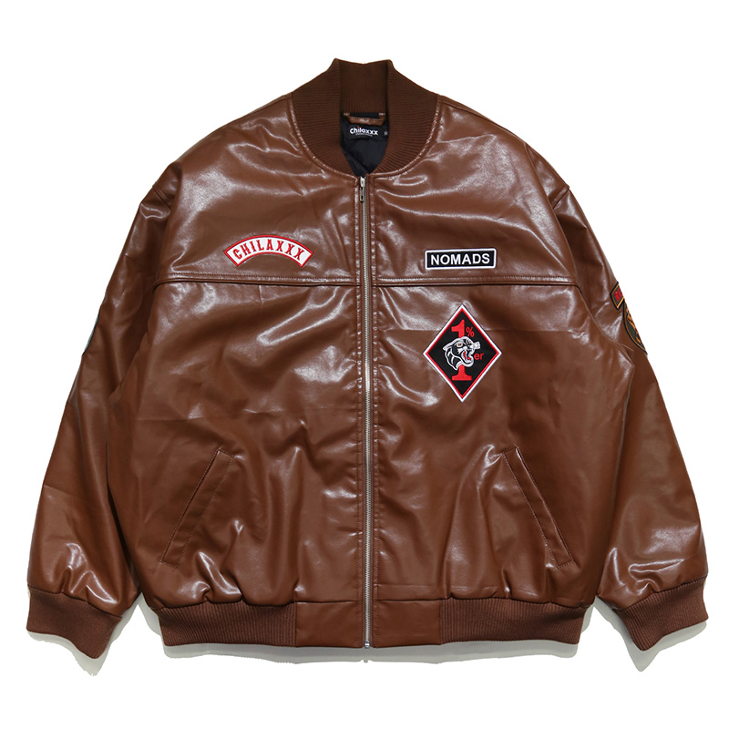 美品】Chilaxxx/BIKERGANG ECO LEATHERJACKET-