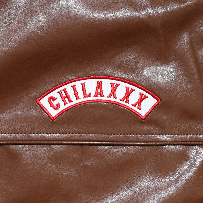 Chilaxxx(チラックス)/ BIKER GANG ECO LEATHER JACKET -BROWN