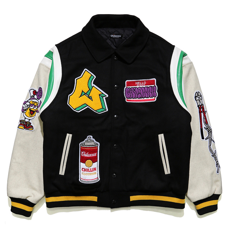 Chilaxxx(チラックス)/ VANDALISM VARSITY JACKET -BLACK- | WALKIN ...