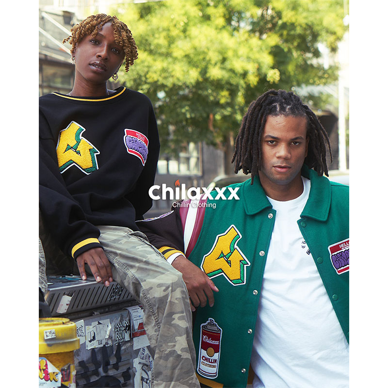 Chilaxxx(チラックス)/ VANDALISM VARSITY JACKET -BLACK- | WALKIN ...