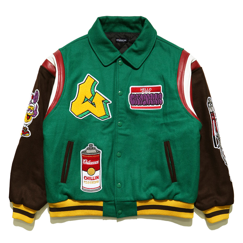 Chilaxxx(チラックス)/ VANDALISM VARSITY JACKET -GREEN- | WALKIN