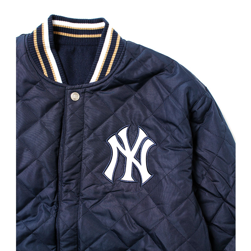New York Yankees Special Edition 27-TIME World Series Champions Reversible Wool Jacket-Navy Large