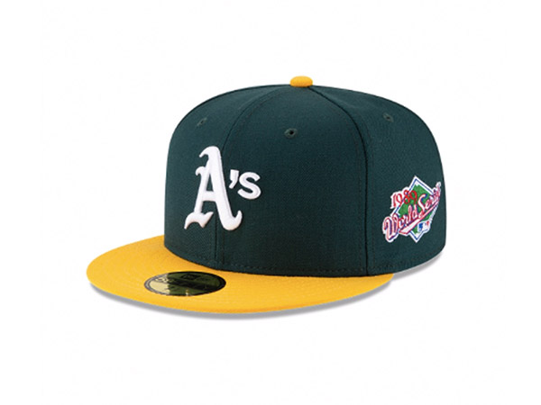 OAKLAND ATHLETICS WORLD SERIES SIDE PATCH 59FIFTY FITTED -GREEN-