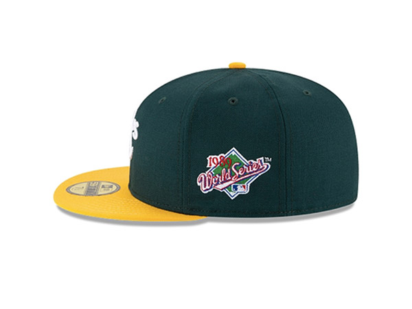 OAKLAND ATHLETICS WORLD SERIES SIDE PATCH 59FIFTY FITTED -GREEN-