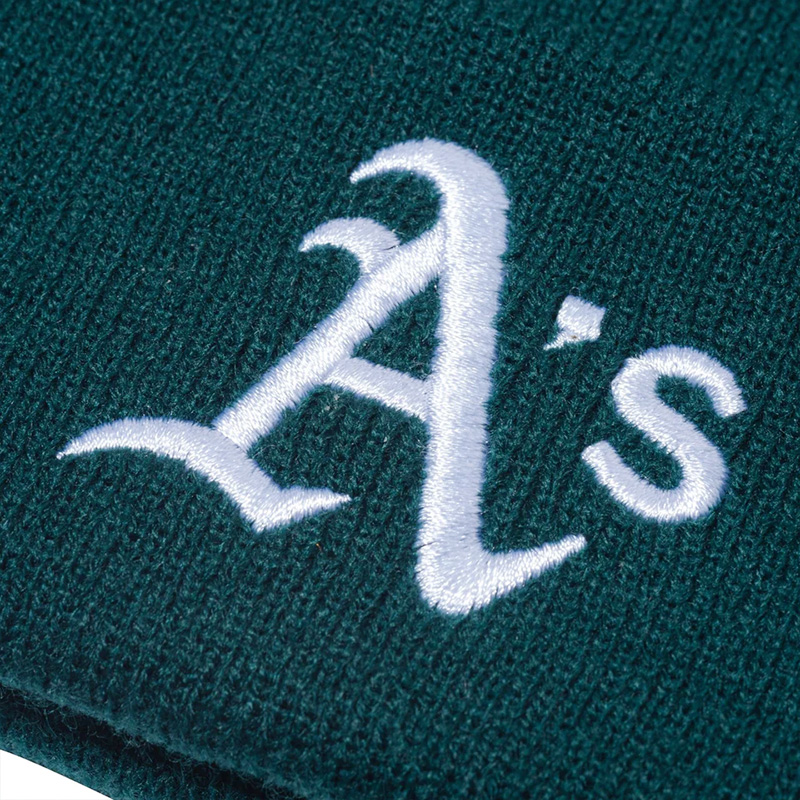 ベーシック カフニット MLB Team Logo オークランド・アスレチックス ブリティッシュグリーン -GREEN-