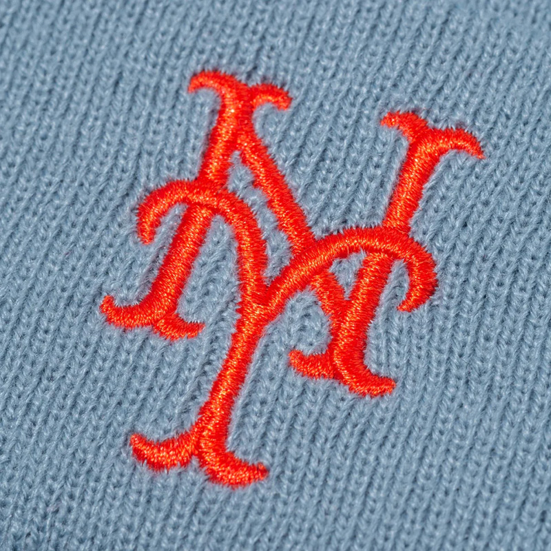 ベーシック カフニット MLB Team Logo ニューヨーク・メッツ スレート -LT.BLUE-