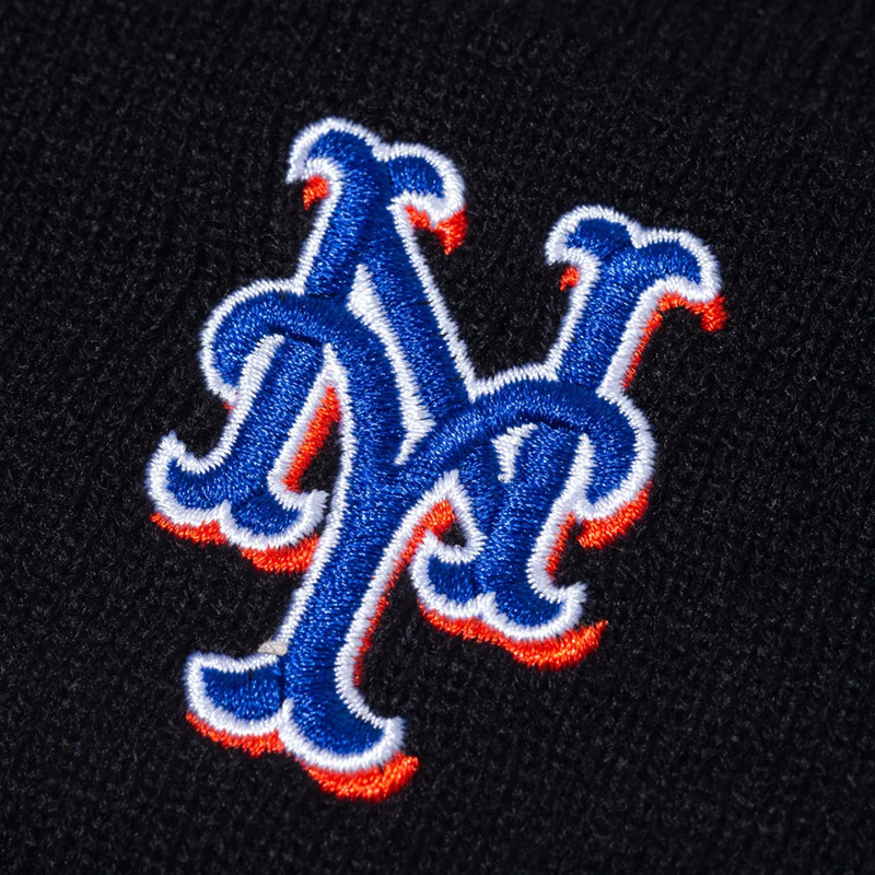 ベーシック カフニット MLB Team Logo ニューヨーク・メッツ ブラック -BLACK-