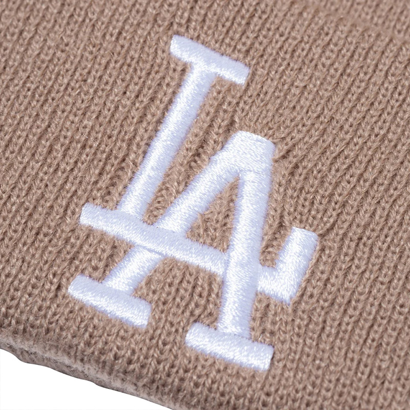 ベーシック カフニット MLB Team Logo ロサンゼルス・ドジャース ベージュ -BEIGE-
