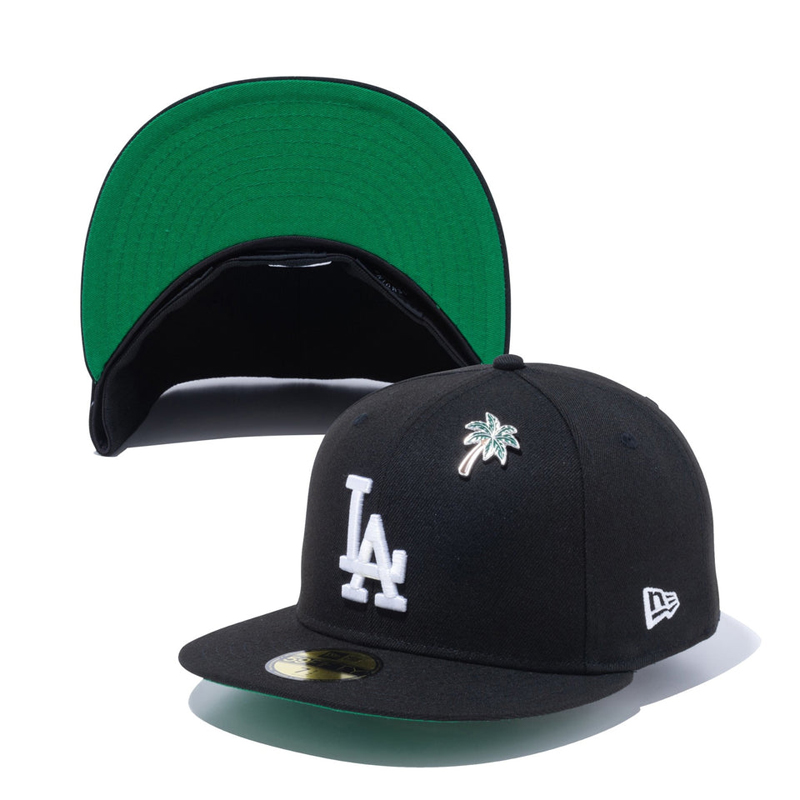 59FIFTY MLB Pins ロサンゼルス・ドジャース ピンズ ブラック グリーンアンダーバイザー -BLACK-