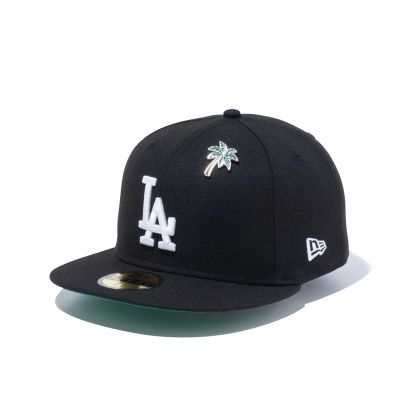 59FIFTY MLB Pins ロサンゼルス・ドジャース ピンズ ブラック グリーンアンダーバイザー -BLACK-