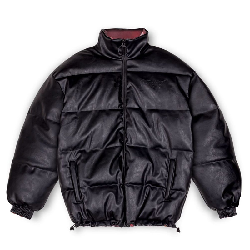 GRIMEY(グライミー)/ PU LEATHER REVERSIBLE PUFFY JACKET-BLACK