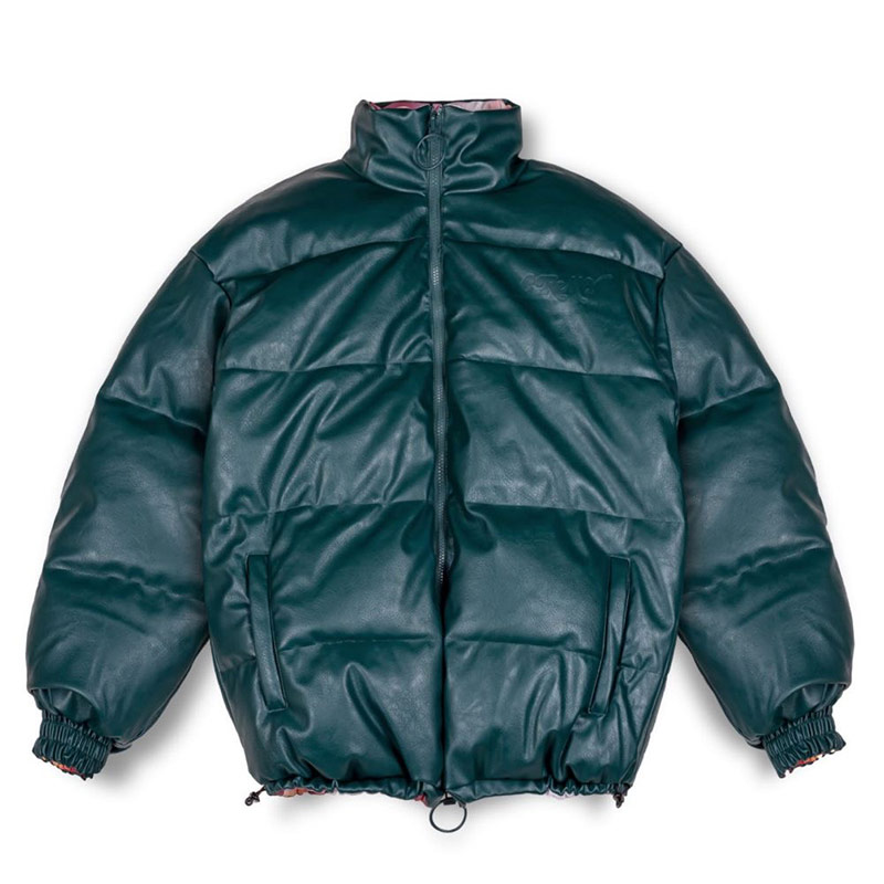 GRIMEY(グライミー)/ PU LEATHER REVERSIBLE PUFFY JACKET-GREEN
