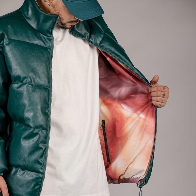 GRIMEY(グライミー)/ PU LEATHER REVERSIBLE PUFFY JACKET-GREEN