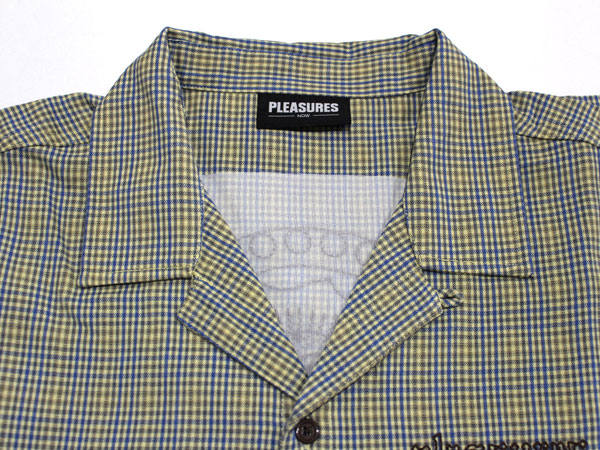 PLEASURES(プレジャーズ)/ BLESSED BUTTON DOWN SHIRT -GREEN