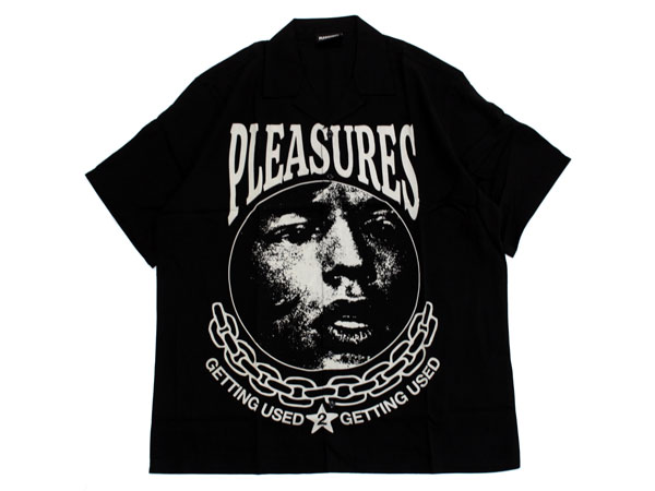 PLEASURES(プレジャーズ)/ USED BUTTON DOWN SHIRT -BLACK- | WALKIN