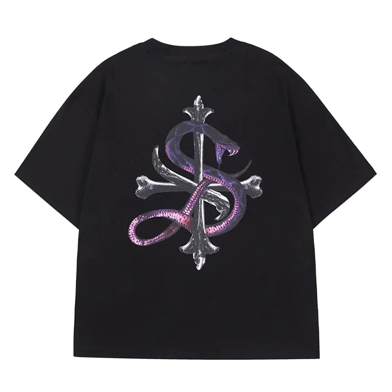 SNAKE CROSS TEE -2.COLOR-