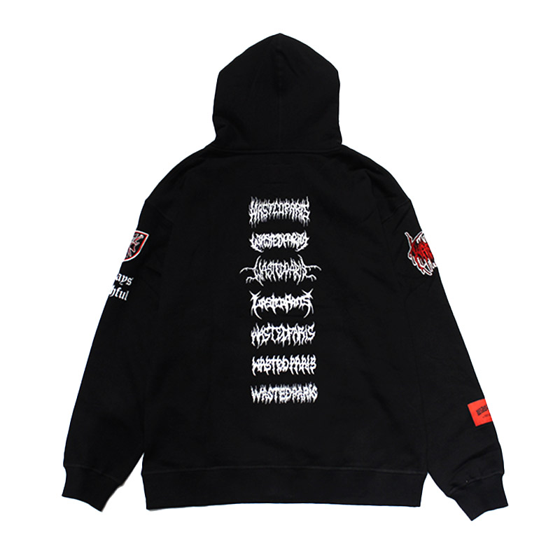 WASTED PARIS(ウェイステッドパリス)/ HOODIE ZIP 10 YEARS-BLACK