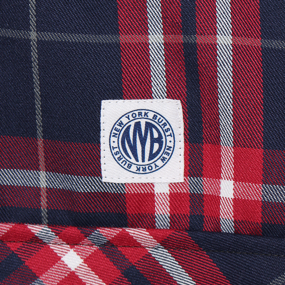 HOODED CHECK SHIRT -RED-