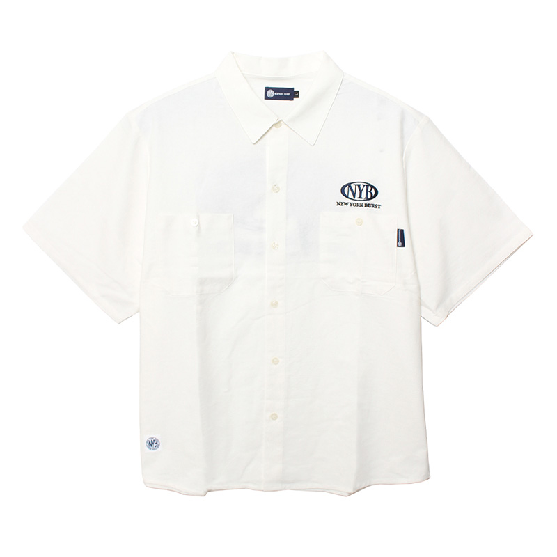 OVAL S/S SHIRT -WHITE-
