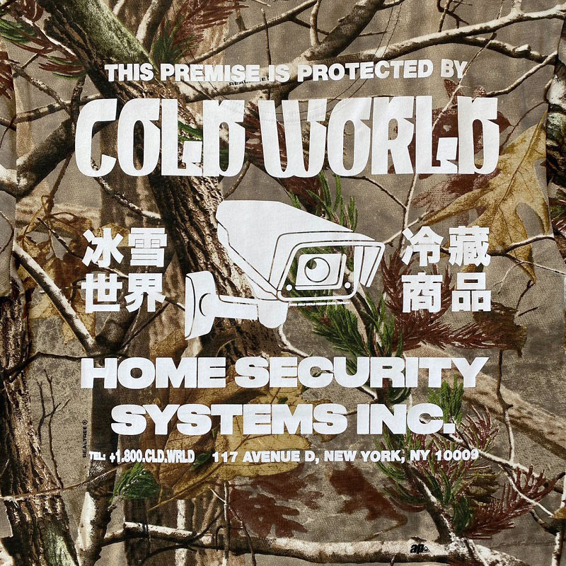 Cold World Frozen Goods(コールドワールドフローズングッズ)/ HOME SECURITY TEE -2.COLOR-