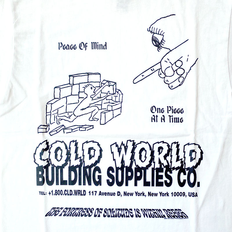 Cold World Frozen Goods(コールドワールドフローズングッズ)/ PEACE OF MIDE TEE -2.COLOR-