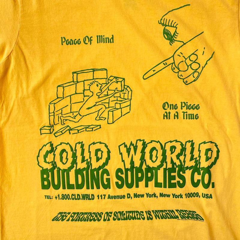 Cold World Frozen Goods(コールドワールドフローズングッズ)/ PEACE OF MIDE TEE -2.COLOR-