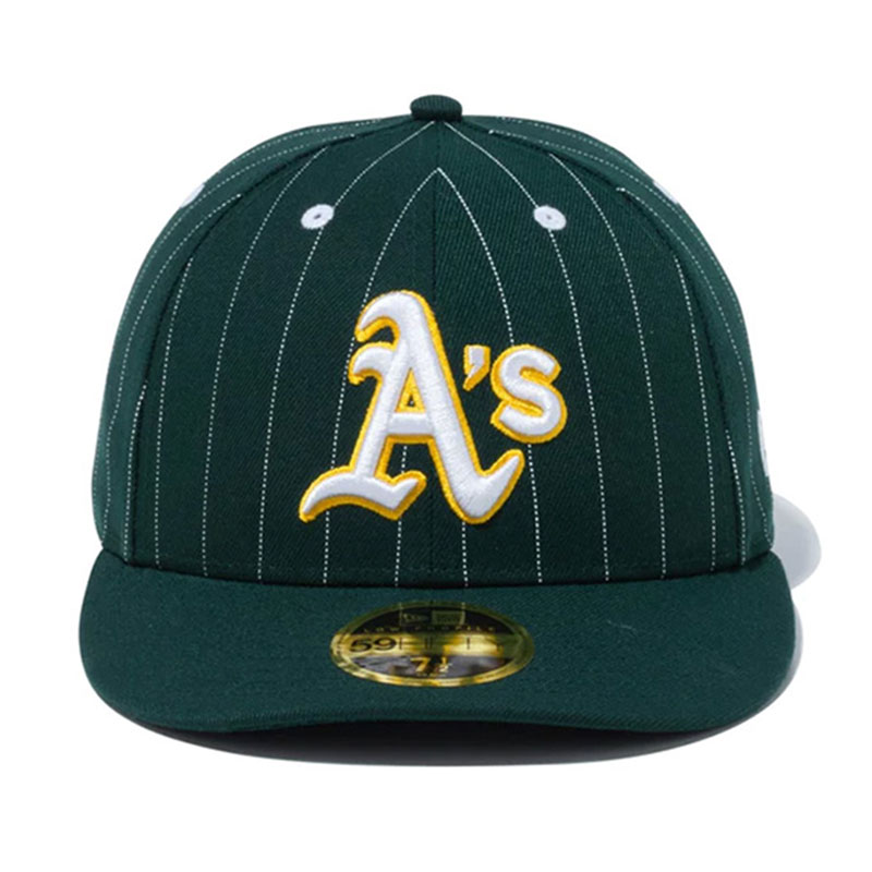 LP 59FIFTY MLB Pinstripe オークランド・アスレチックス ダークグリーン