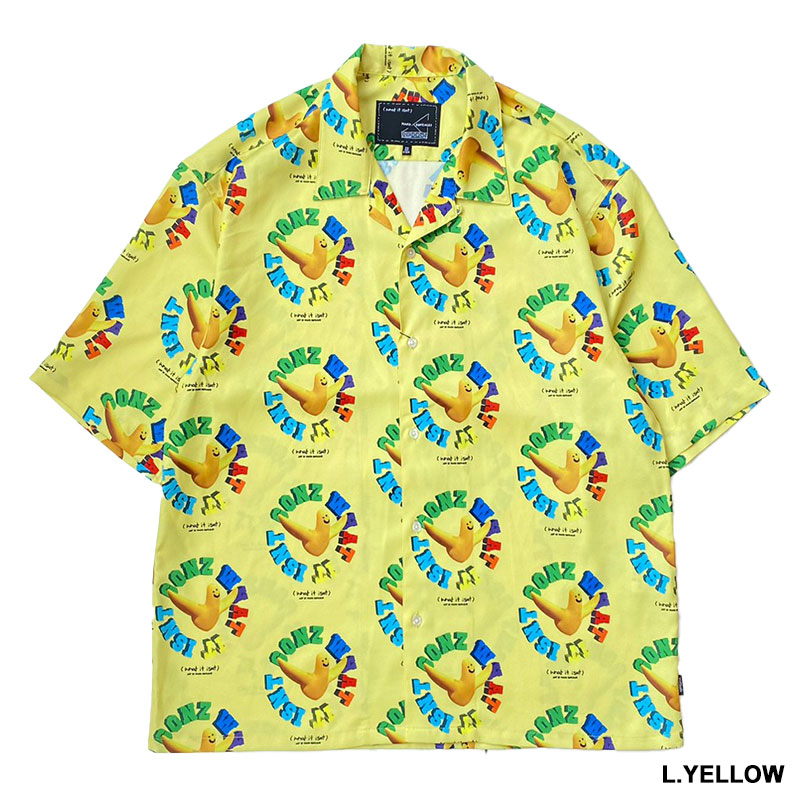 What it isNt ART BY MARK GONZALES(ワットイットイズントアートバイマークゴンザレス)/ OPEN COLLAR SHIRT(5分袖） -2.COLOR-