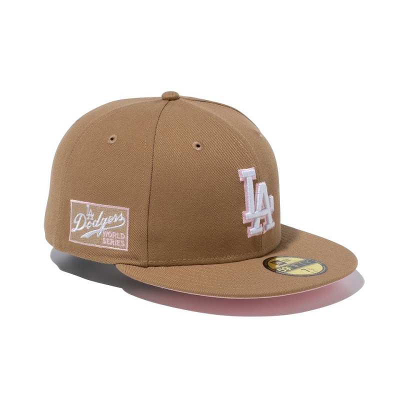 MLB PINK PACK 59FIFTY ロサンゼルス・ドジャース カーキ ピンクアンダーバイザー -KHAKI-