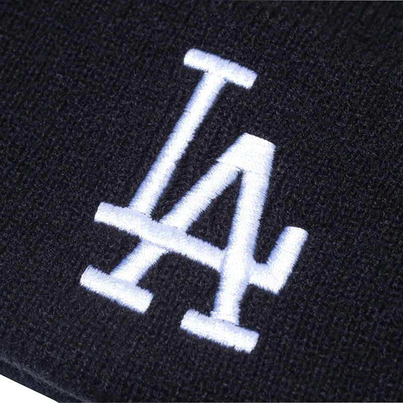 MLB TEAM LOGO BASIC CUFFKNIT LOS ANGELES DODGERS -BLACK-