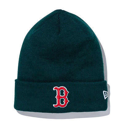 MLB TEAM LOGO BASIC CUFFKNIT BOSTON RED SOX -GREEN-