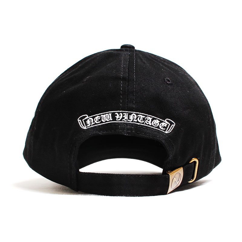 NEW VINTAGE(ニュービンテージ)/ CHROME YORK EMBLEM 6PANEL CAP -BLACK-