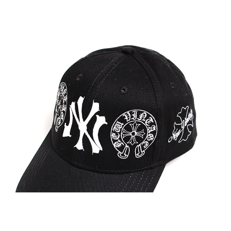 NEW VINTAGE(ニュービンテージ)/ CHROME YORK EMBLEM 6PANEL CAP -BLACK-