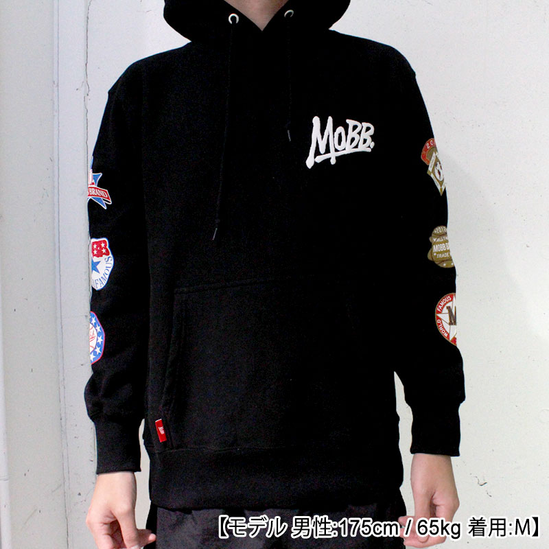 LEAGUE SLEEVE HOODIE -BLACK-