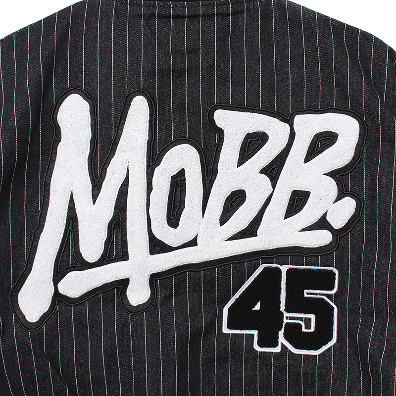 OG DENIM STADIUM JACKET -BLACK-