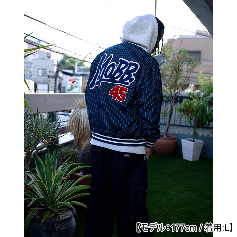 OG DENIM STADIUM JACKET -BLACK-