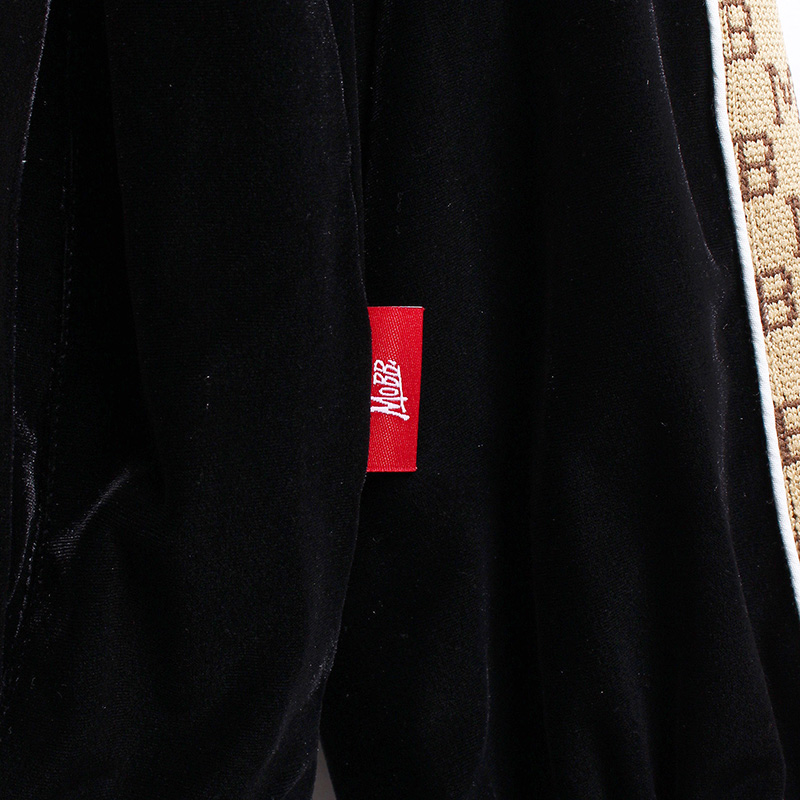 MONOGRAM VELOR TRACK JACKET -BLACK-