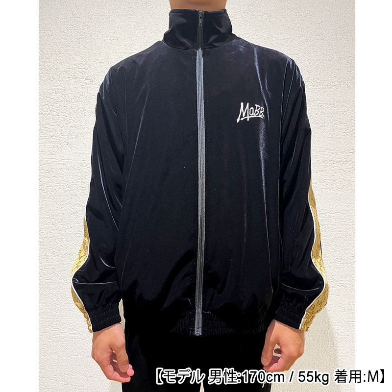 MONOGRAM VELOR TRACK JACKET -BLACK-